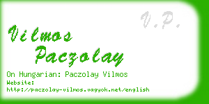 vilmos paczolay business card